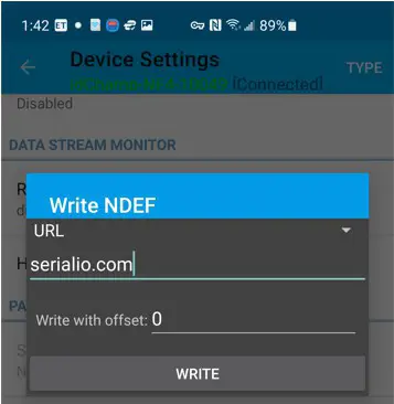 SERiALiO idChamp NF4x Wireless RFID NFC Reader Writer- DEF data