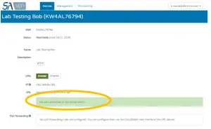 Connected to the virtual switch
