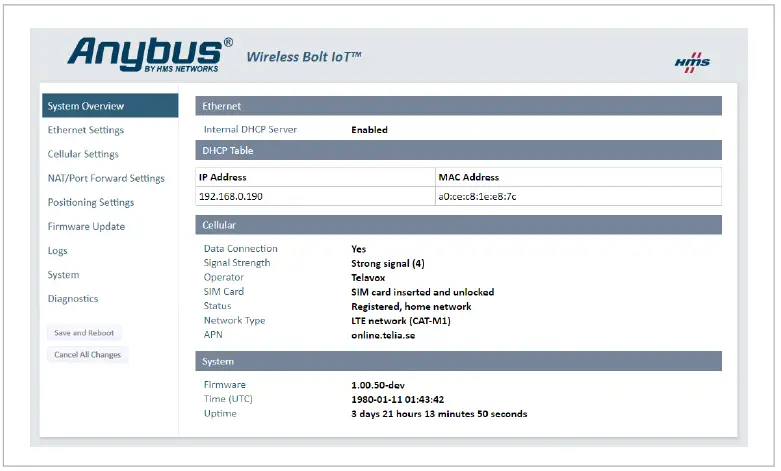 Anybus SP2727 Wireless Bolt IoT-9