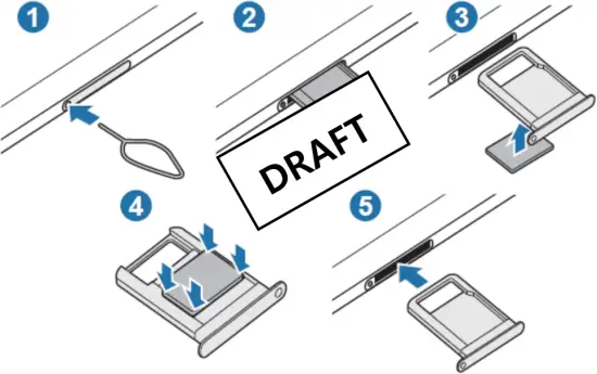 SM-T735 - Installing a nano-SIM card