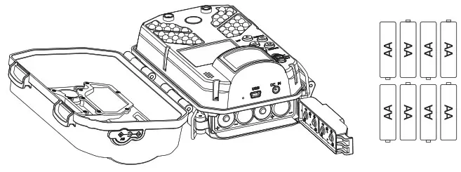 apeman E10W Trail Camera - battery