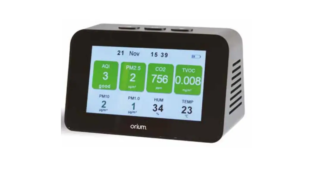 Orium Quaelis 34 Indoor Air Quality Monitor User Manual