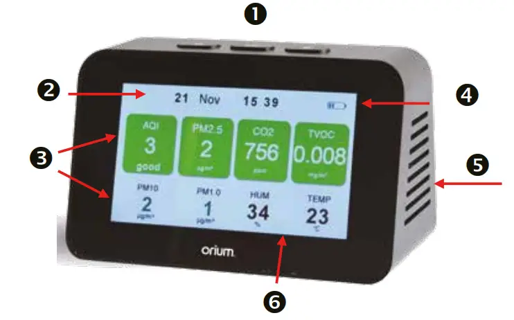 orium Quaelis 34 Indoor Air Quality Monitor - overview