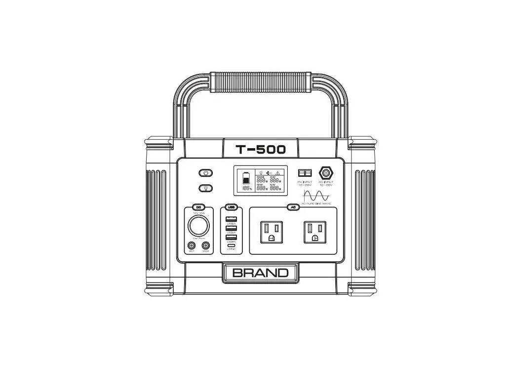 Shenzhen Intelligent Energy T-500 Portable Power Station User Manual