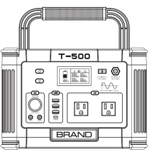 henzhen Intelligent Energy T-500 Portable Power Station-PROD