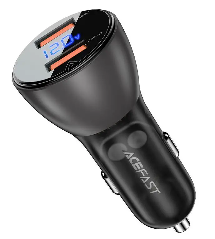 ACEFAST B7 Digital Display 45w(Usb-A+Usb-A) Dual Port Car Charger PEODUCT