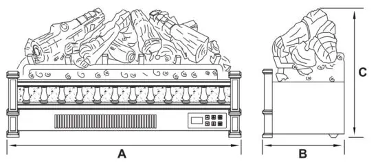 TURBRO EF26 Eternal Flame - DIMENSIONS