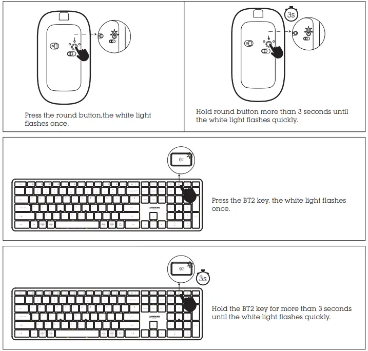 J BURROWS MK300 Wireless Keyboard and Mouse 8