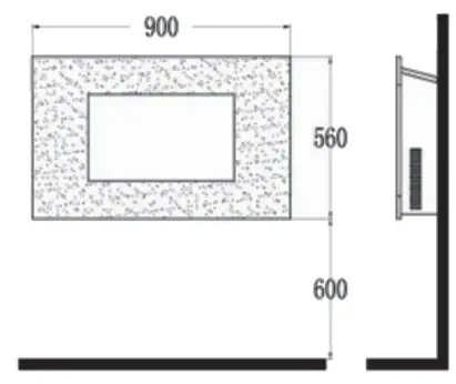 KLARSTEIN 10030743 Fireplace Heater - Wall mounting.