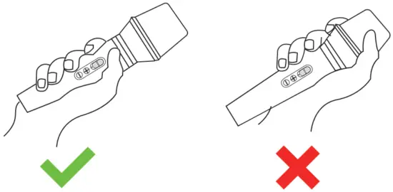 Hold microphone handle