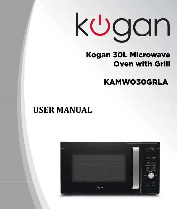 kogan 30L Microwave Oven with Grill User Manual