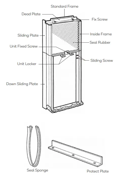 kogan KAVWAC2KYA VERTICAL WINDOW AIR CONDITIONER - Air Conditioner Window Frame