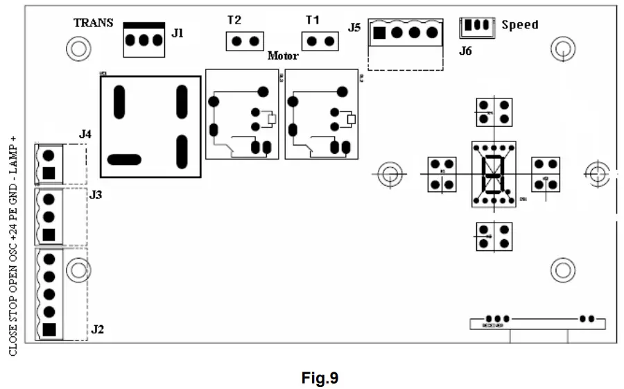 ALL SECURITY EQUIPMENT FAS SLIDECH300BBUP Sliding Gate Operator - control board
