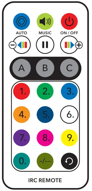 Gear4music 178758 Galaxy USB Mini Scatter Party Light - remote