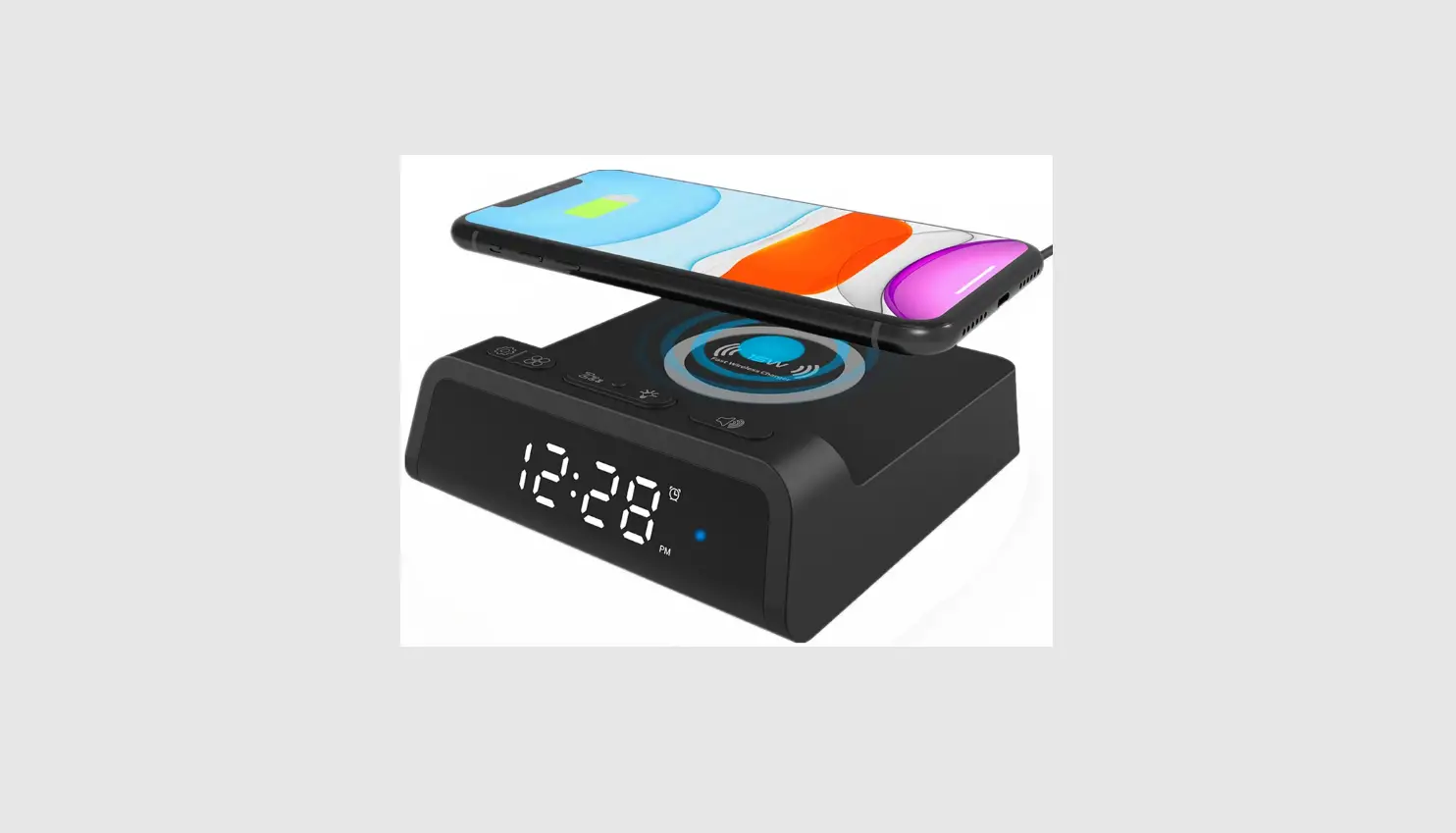Brookstone Kqi-a16 15w Wireless Charger With Clock User Manual