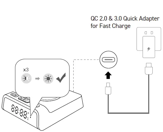 Brookstone-KQI-A16-15W-Wireless-Charger-with-Clock-FIG1