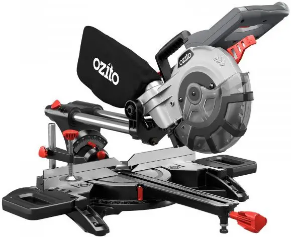 ozito SCMS-1621 1800W 210MM (8-14″) DOUBLE BEVEL SLIDING MITRE SAW