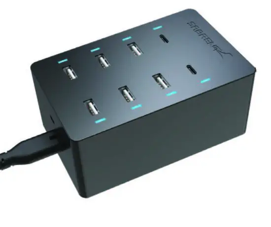 SABRENT AX-ADPD 8 Port USB Rapid Charge