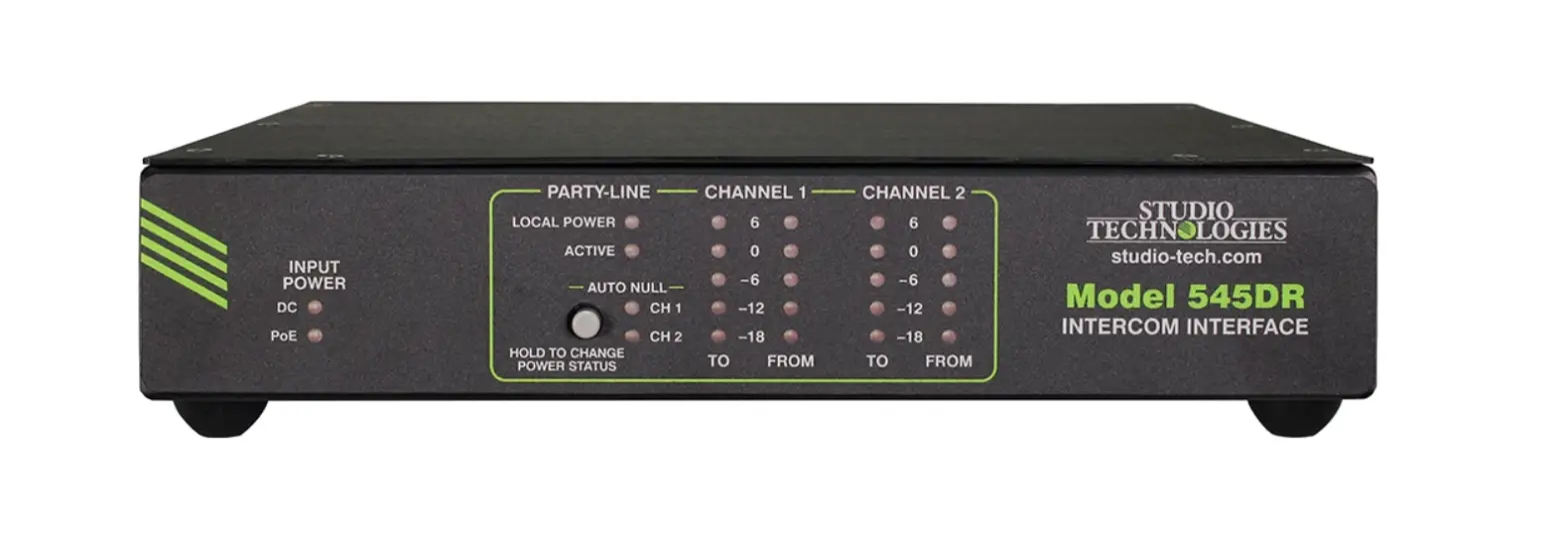 Studio Technologies 545dr Intercom Interface User Guide