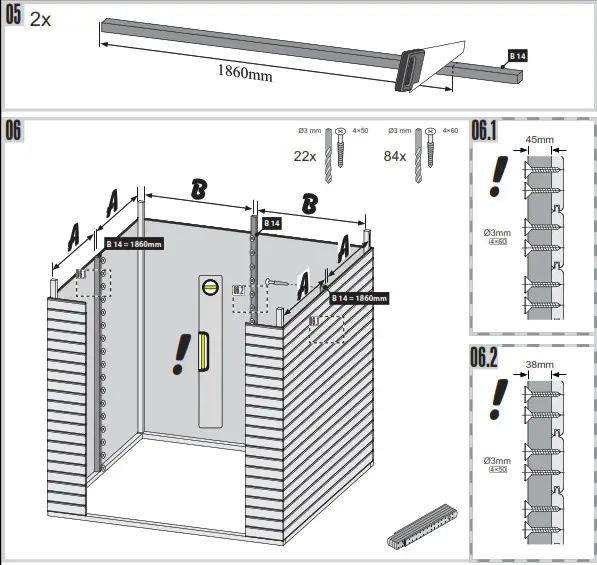 Karibu Garden house Maltas 2 209 x 213 cm natural - Glue! Look for the same height 3