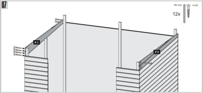 Karibu Garden house Maltas 2 209 x 213 cm natural - Glue! Look for the same height 4