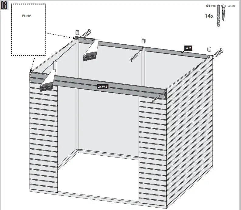 Karibu Garden house Maltas 2 209 x 213 cm natural - Glue! Look for the same height 5