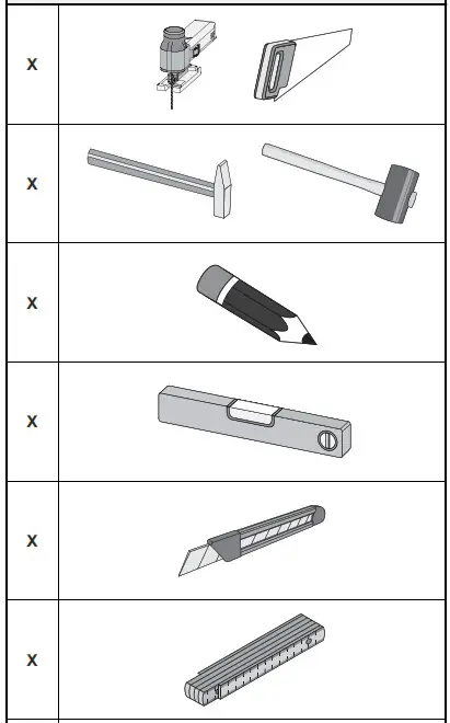 Karibu Garden house Maltas 2 209 x 213 cm natural - Werkzeuge