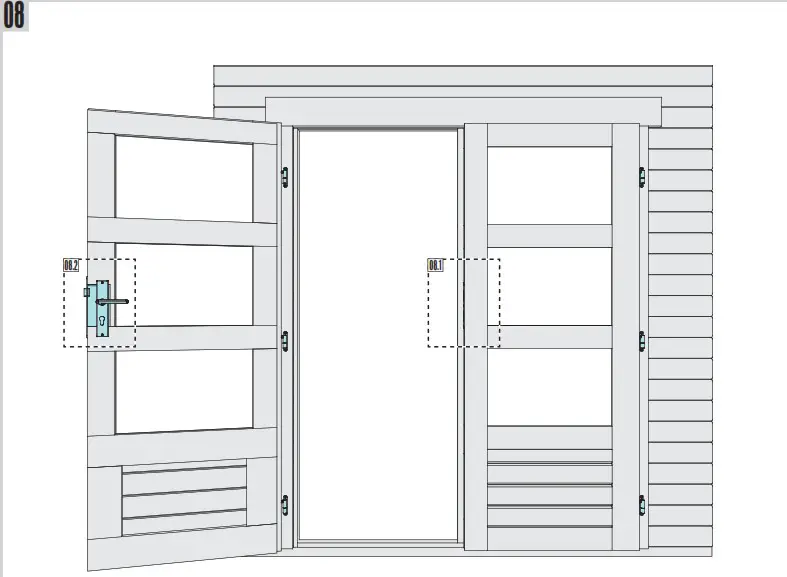 Karibu Garden house Maltas 2 209 x 213 cm natural - fl oor 17