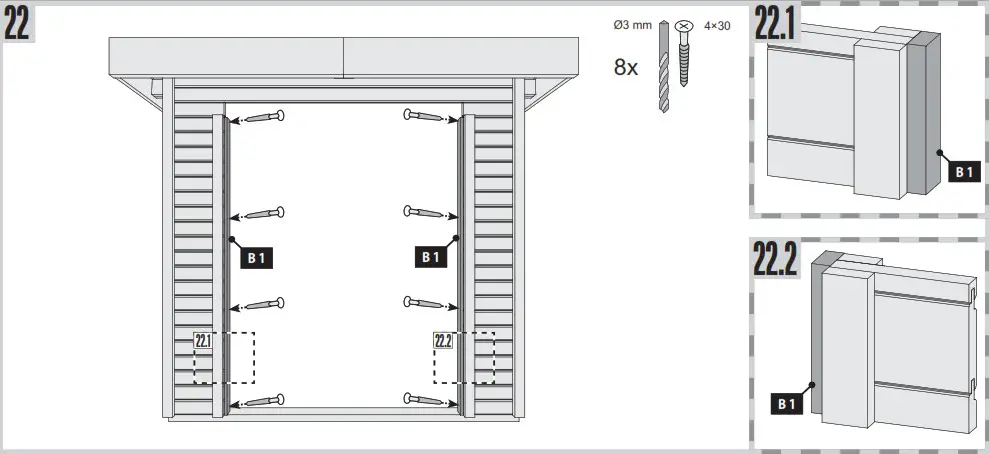 Karibu Garden house Maltas 2 209 x 213 cm natural - fl oor 2