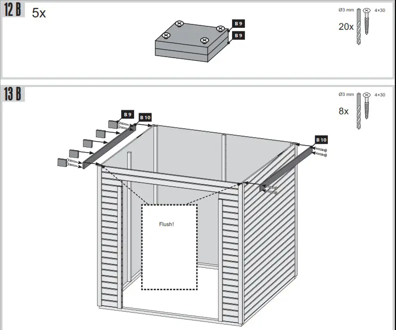 Karibu Garden house Maltas 2 209 x 213 cm natural - overview 11