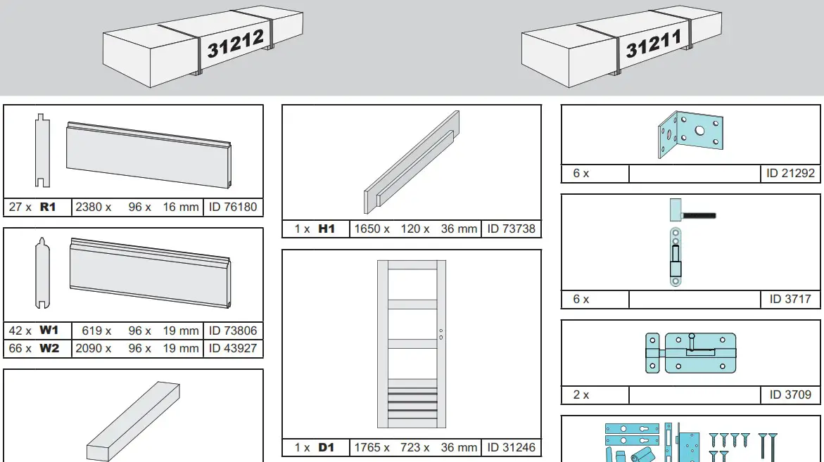 Karibu Garden house Maltas 2 209 x 213 cm natural - overview 3