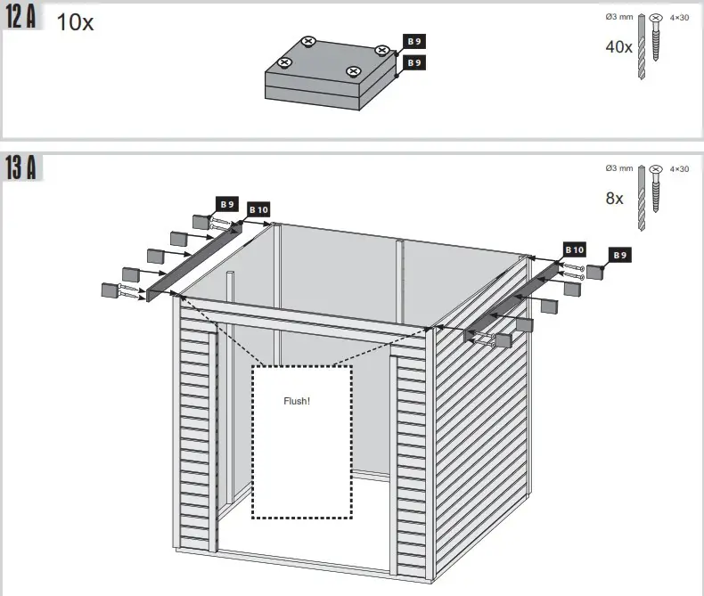 Karibu Garden house Maltas 2 209 x 213 cm natural - overview 9