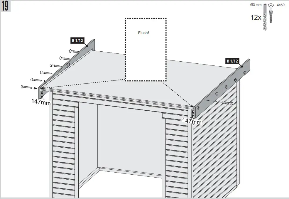 Karibu Garden house Maltas 2 209 x 213 cm natural - roofing felt 6