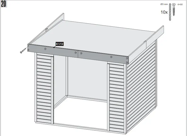 Karibu Garden house Maltas 2 209 x 213 cm natural - roofing felt 7