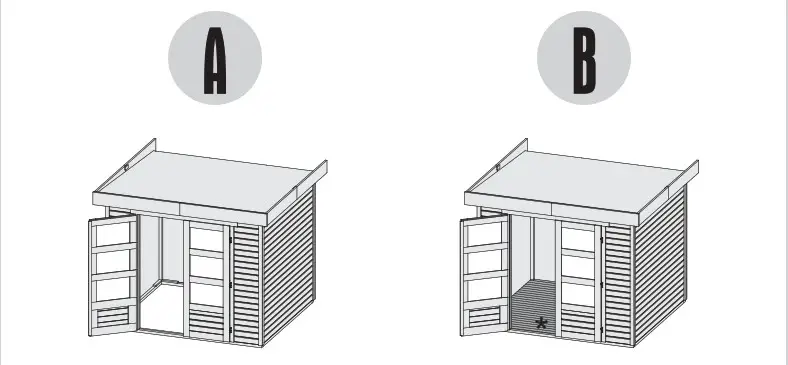 Karibu Garden house Maltas 2 209 x 213 cm natural - roofing felt 8