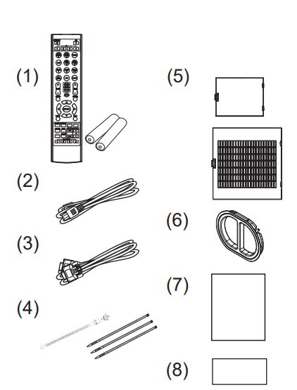 concise LCD Projector User Manual - Contents of package
