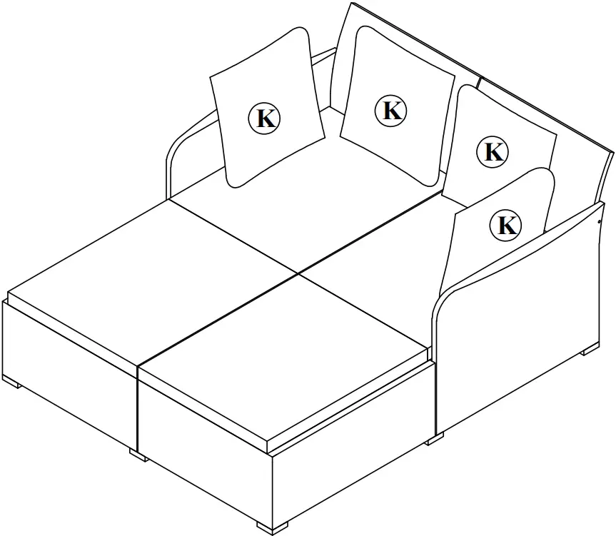 COSTWAY HW67329 1 Piece Plastic Rattan Outdoor Day Bed - fig 19