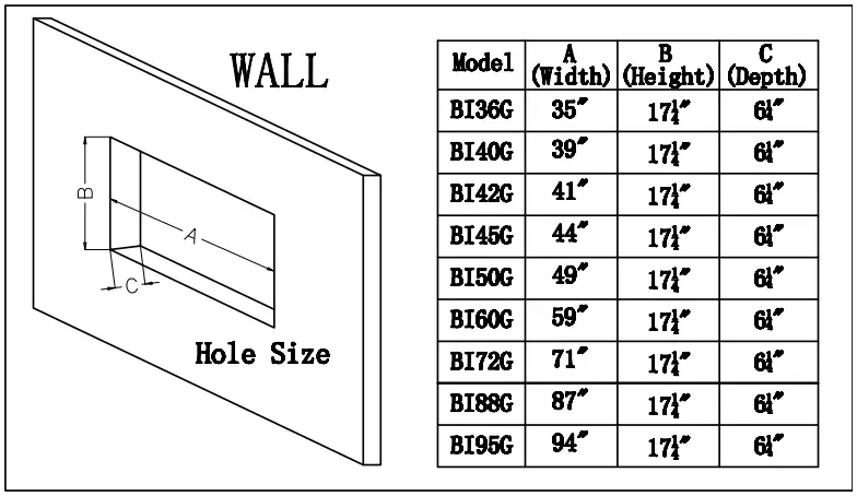 Luxstar Royal Slim60 Royal Series Wall Mount Electric Fireplaces - fig1