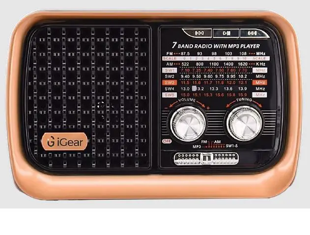 iGear iG-1112 Vintage Vibes 8Watts MP3 Player Rechargeable Battery PRODUCT