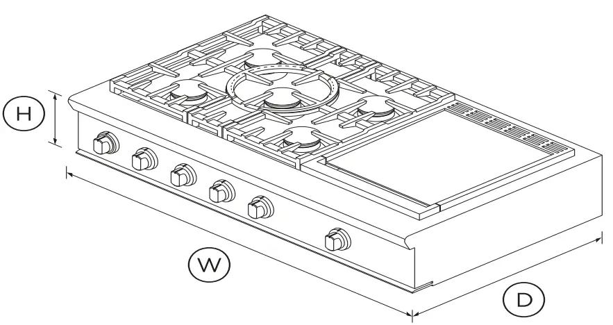 FISHER PAYKEL CPV2-485GDL N Gas Rangetop - fig
