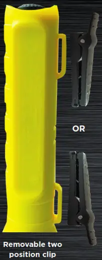 NightSearcher SIGMA ATEX 3C 150 Lumen ATEX Flash Light - position clip