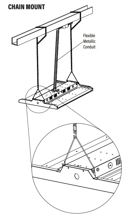NOVALUX 55539 175W 2-ft LED Linear High Bay Light - CHAIN MOUNT