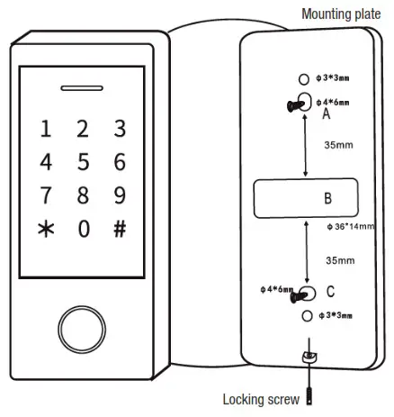 DNT000013 Fingerprint Code Lock BioAccess PRO - Installation
