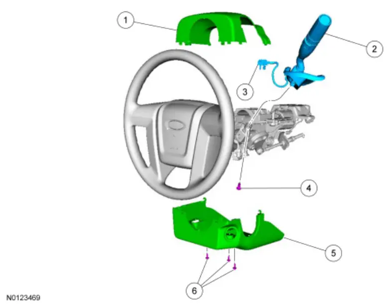 Ford 2013 F-150 307-05 Automatic Transaxle Transmission External Controls - fig 1