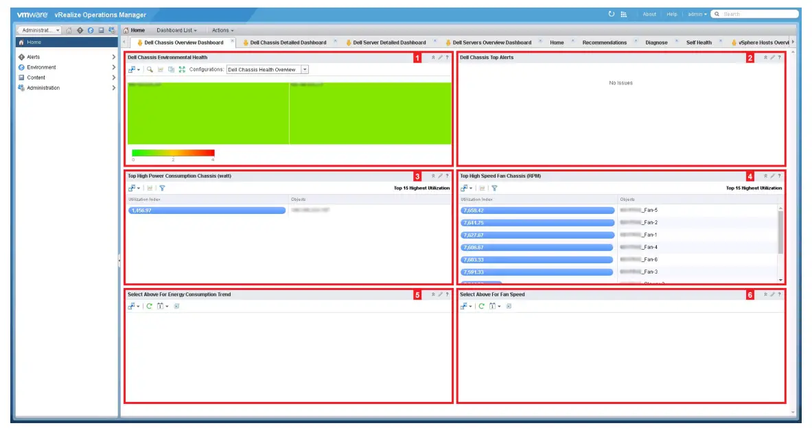 DELL OpenManage Management Pack for vRealize Operations Manager dashboard2