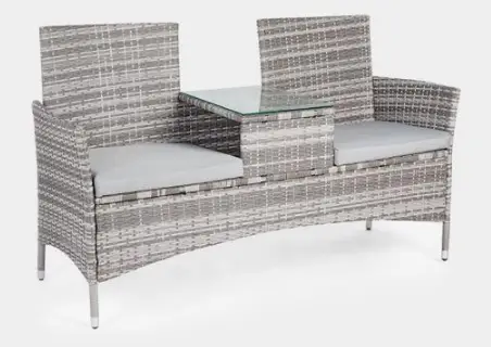 VonHaus 2522041 Rattan Loveseat