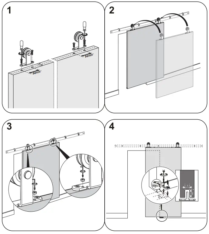 HORNBACH.-Door-Steel-100x235-cm-Clear-Glass-6-Compartments-System-fig-2
