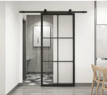 HORNBACH.-Door-Steel-100x235-cm-Clear-Glass-6-Compartments-System-product