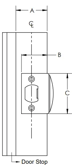 EMTEK STRETTO 1.5x5 Privacy Stuttgart Door Leverset - fig1