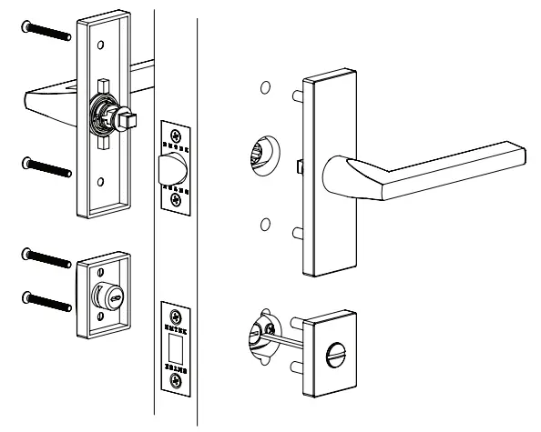 EMTEK STRETTO 1.5x5 Privacy Stuttgart Door Leverset - fig4